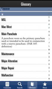 USPA Skydivers Information Manual Mobile App