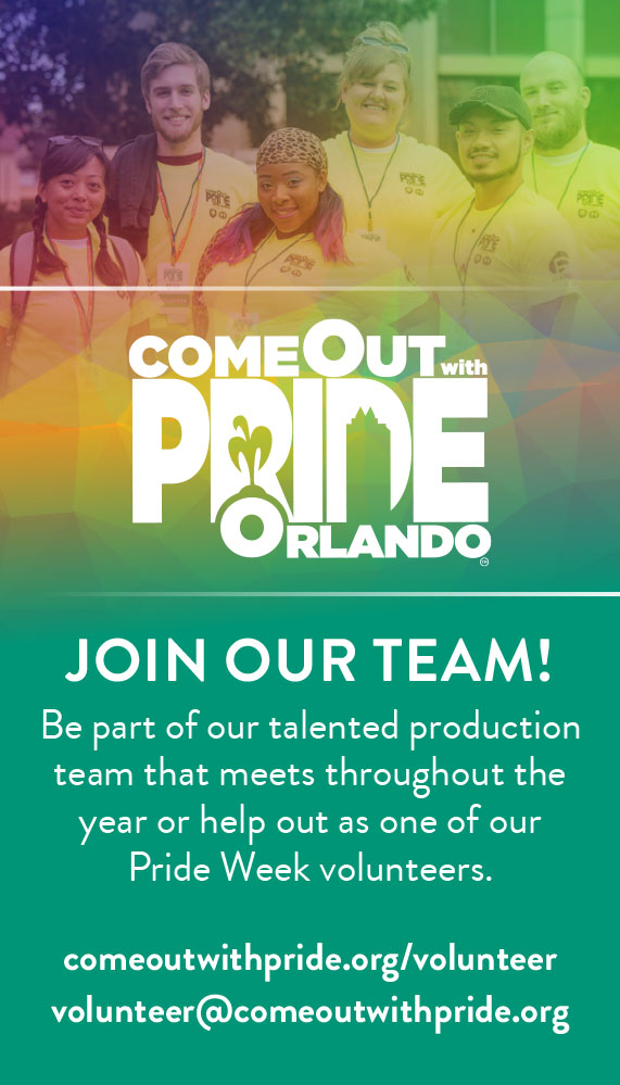 Come Out With Pride Volunteer Card