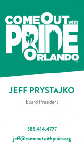 Come Out With Pride Business Card
