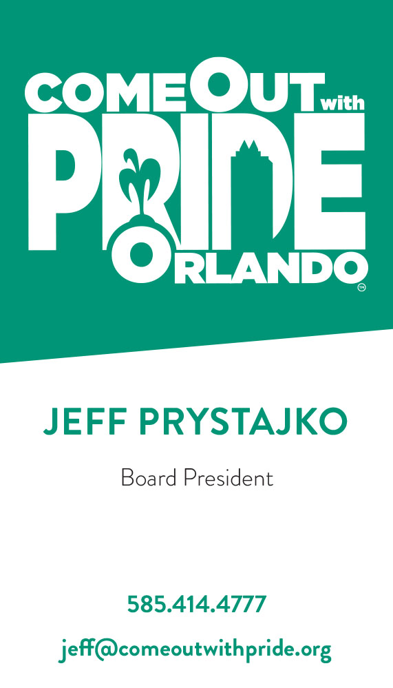 Come Out With Pride Business Card