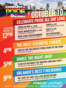 Come Out With Pride Schedule