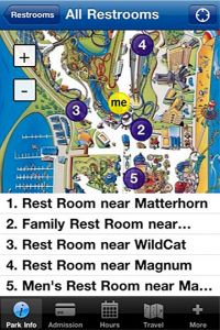 Cedar Point MyPark map locations